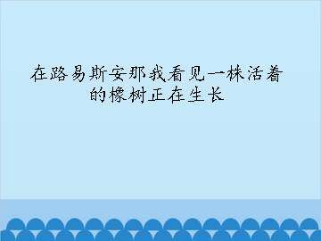 在路易斯安那我看见一株活着的橡树正在生长_课件1
