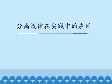 分离规律在实践中的应用_课件1