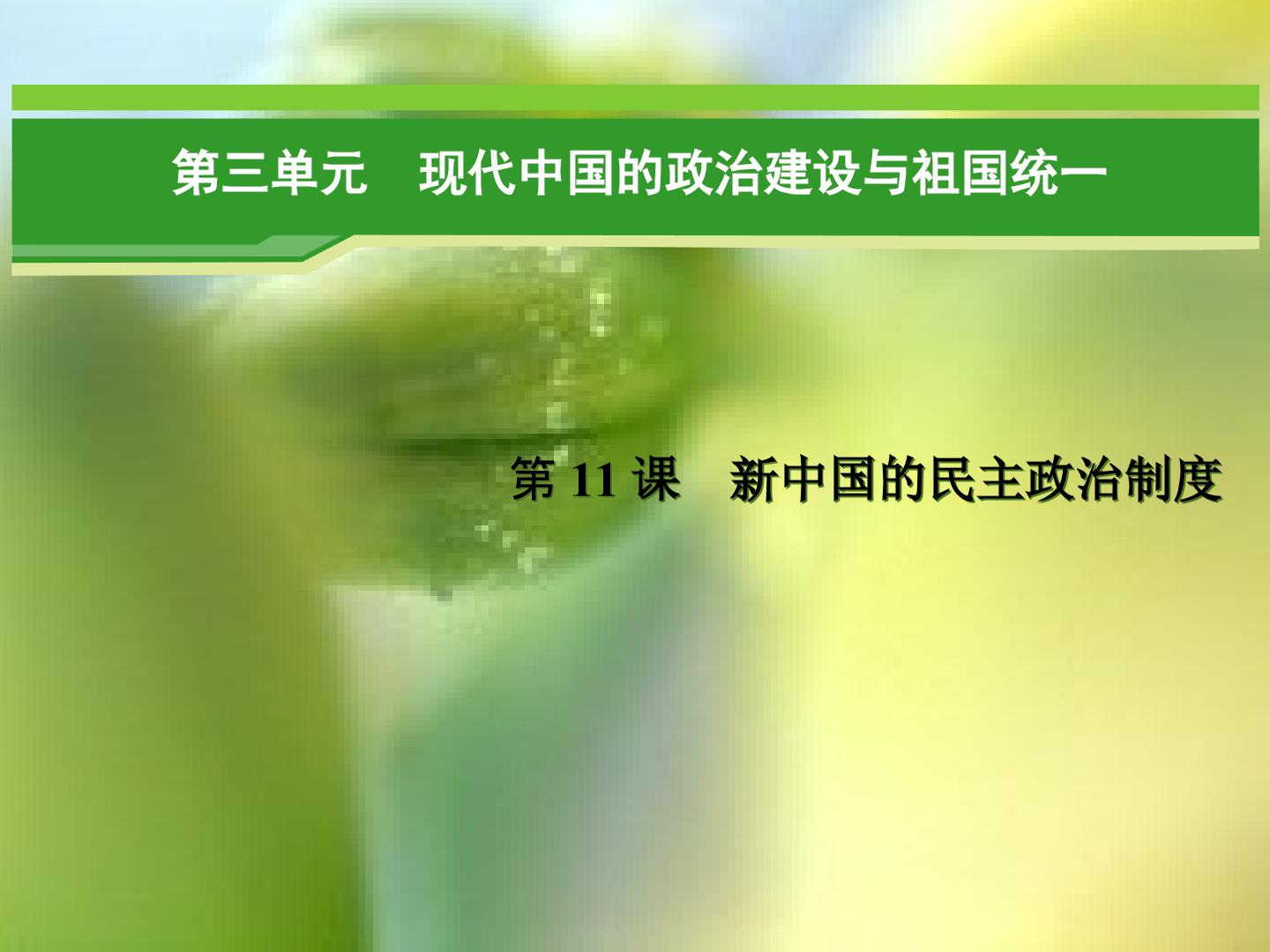 新中国的民主政治制度