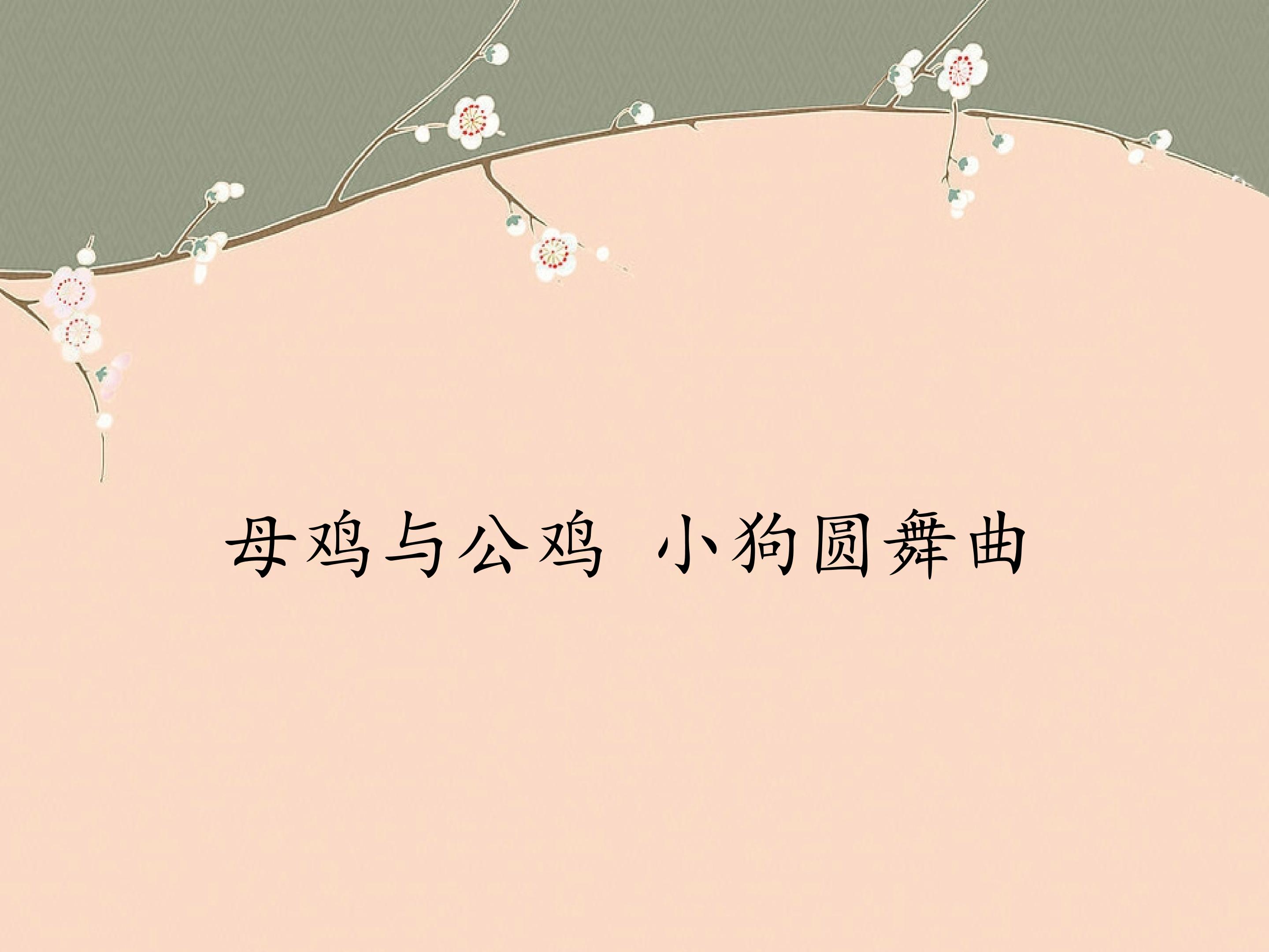 母鸡与公鸡 小狗圆舞曲_课件1