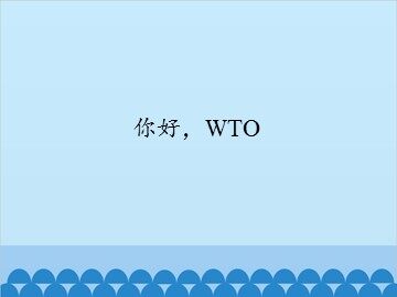 你好，WTO_课件1