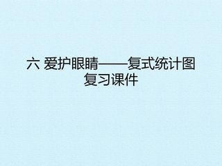 六 爱护眼睛——复式统计图 复习课件