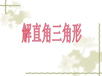 解直角三角形_课件1
