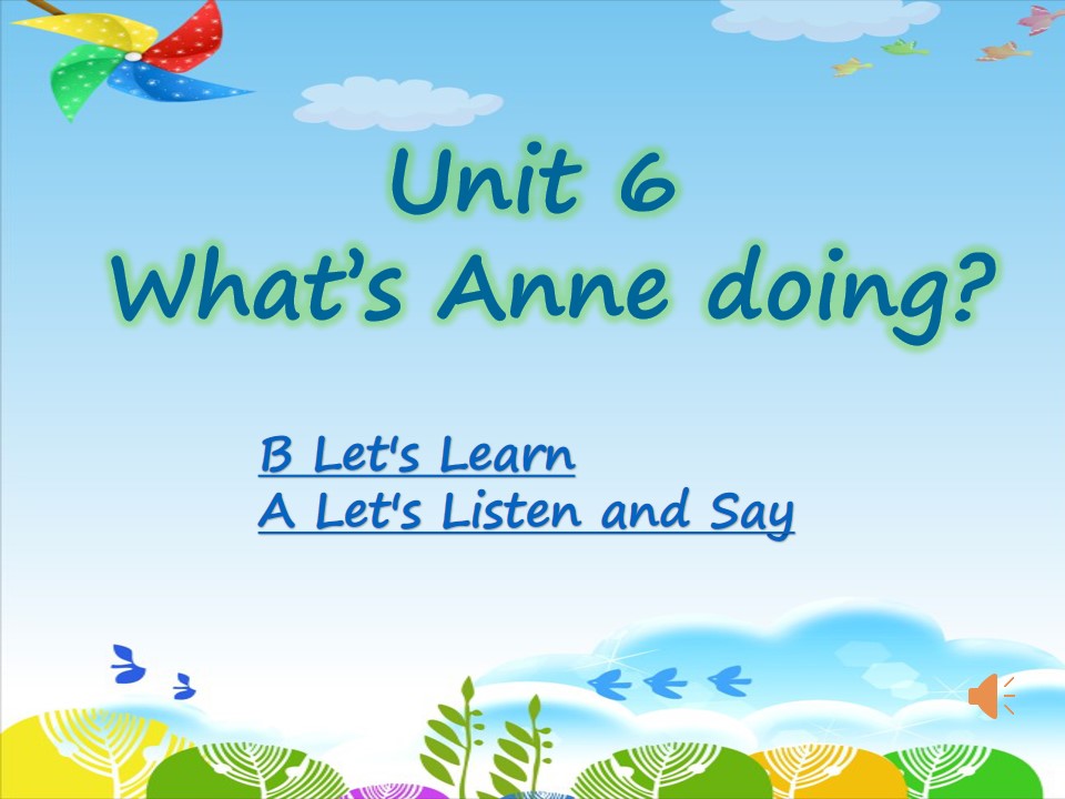 Unit 6 What's Anne doing？