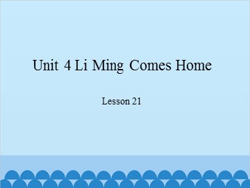 Unit 4 Li Ming Comes Home Lesson 21_课件1