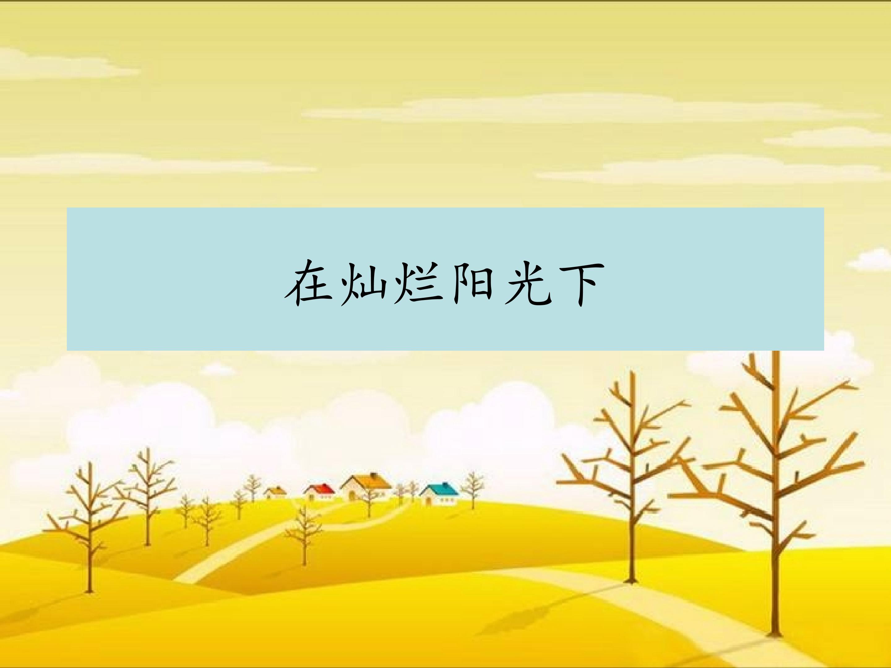 在灿烂阳光下_课件1