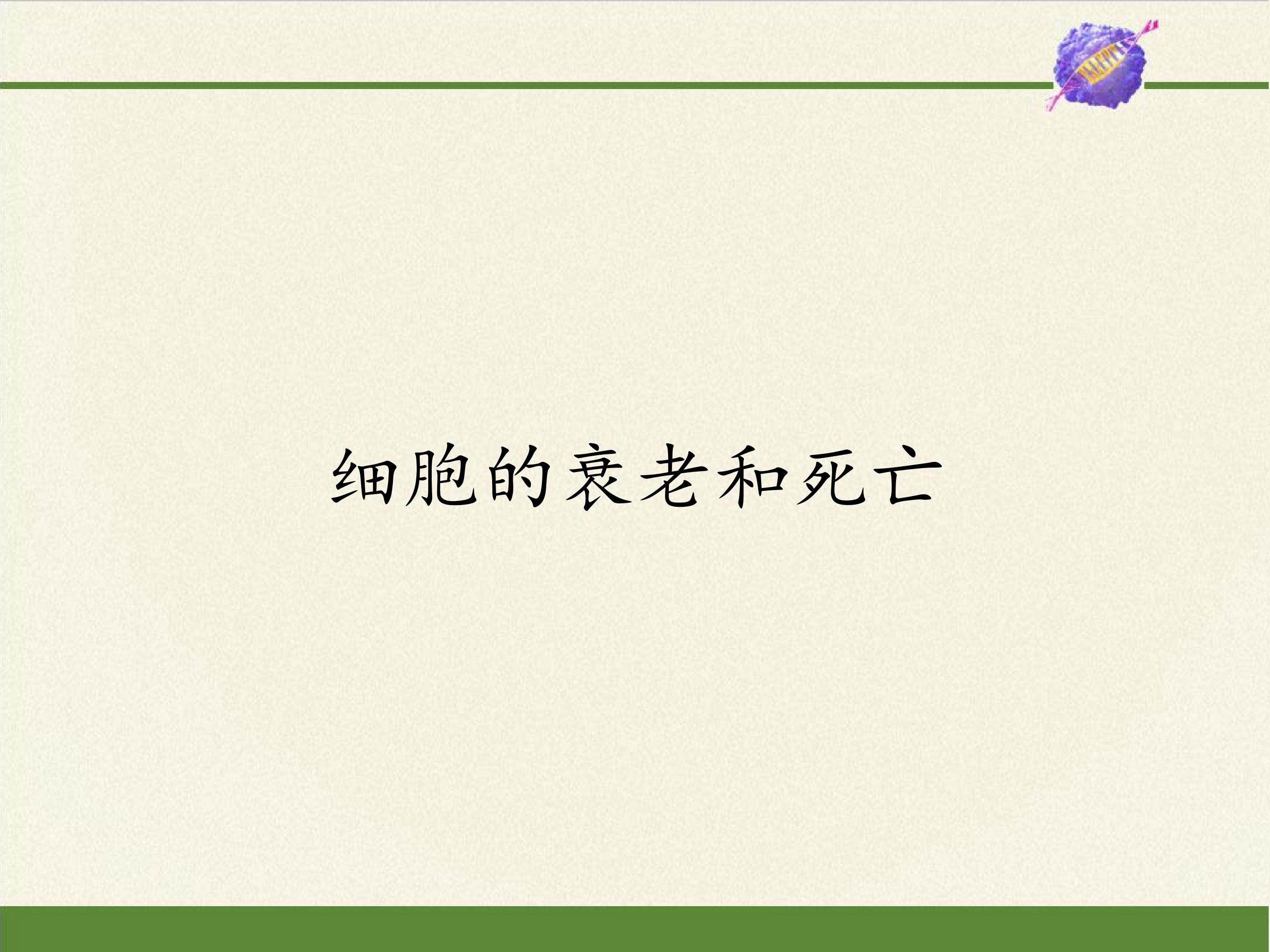 细胞的衰老和死亡