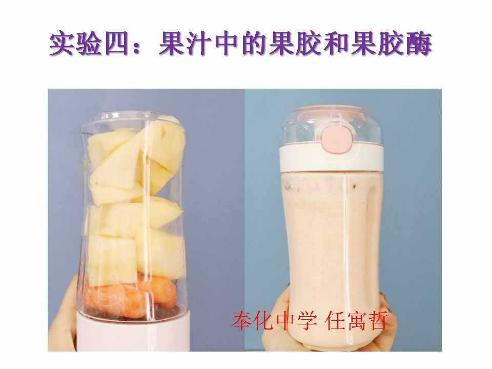 果汁中的果胶和果胶酶 奉化中学任寓哲