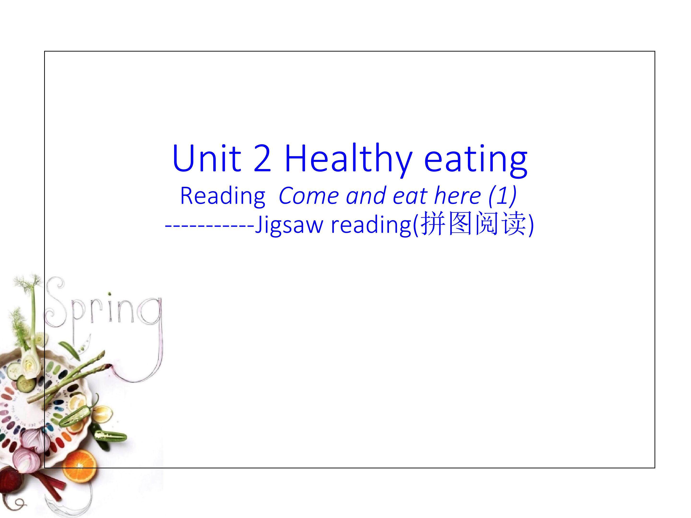 Unit2 healthy eating