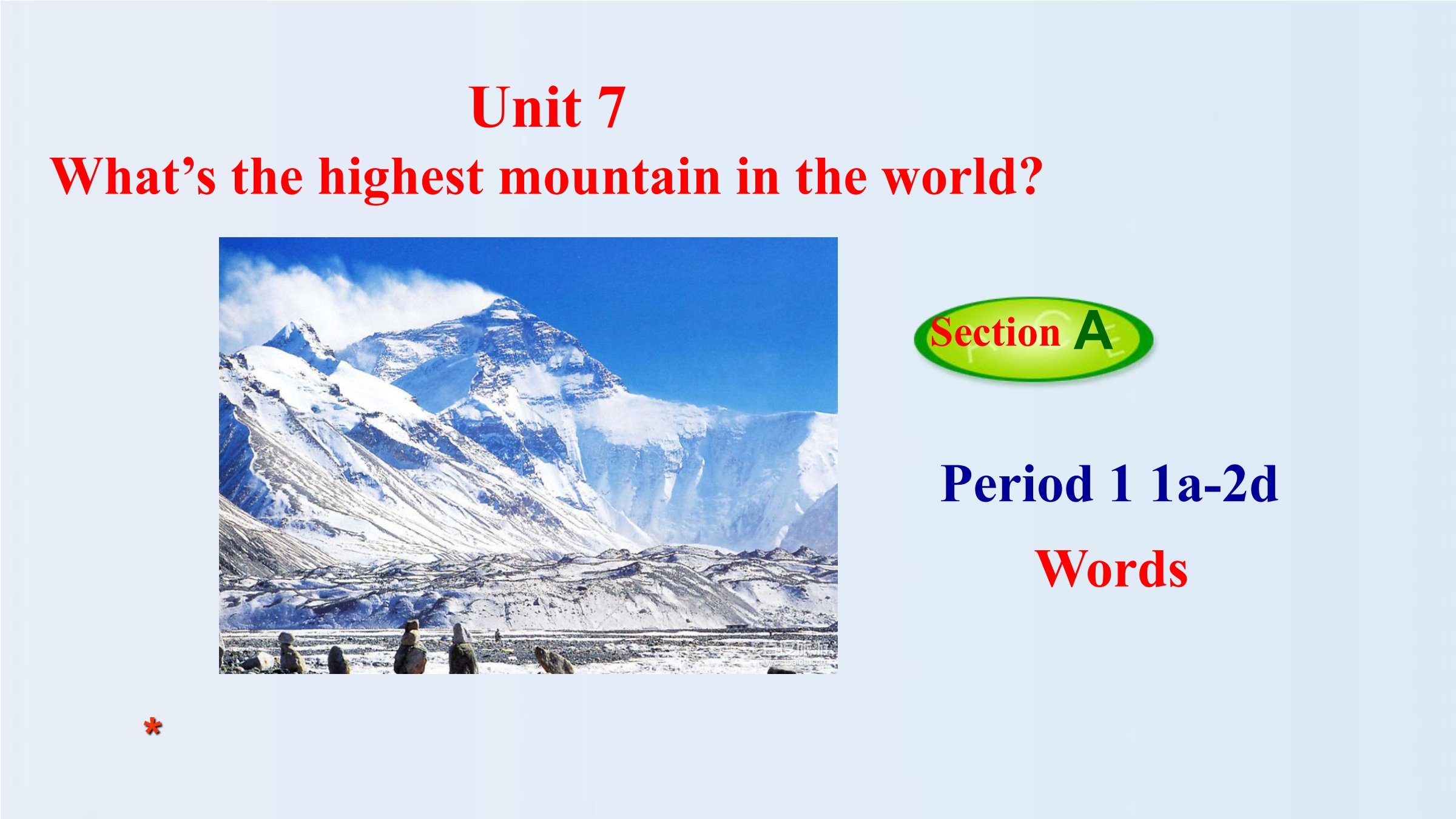 What’s the highest mountain in the world