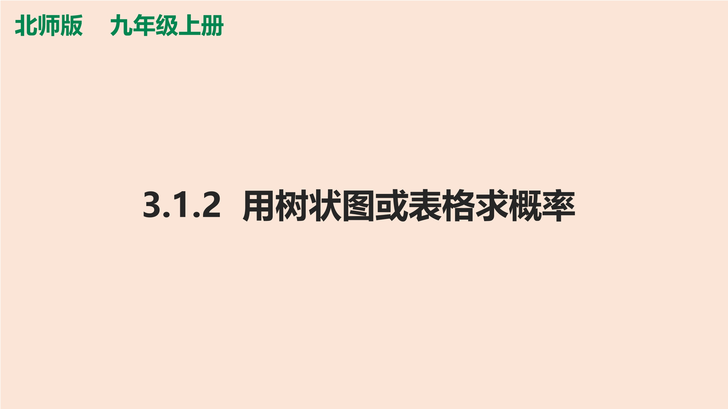 【★★】9年级数学北师大版上册课件第3章《用树状图或表格求概率》