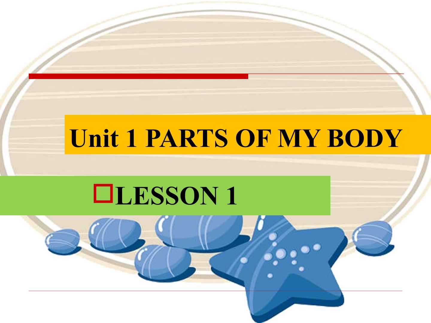 Unit 1 PARTS OF MY BODY LESSON 1 课件