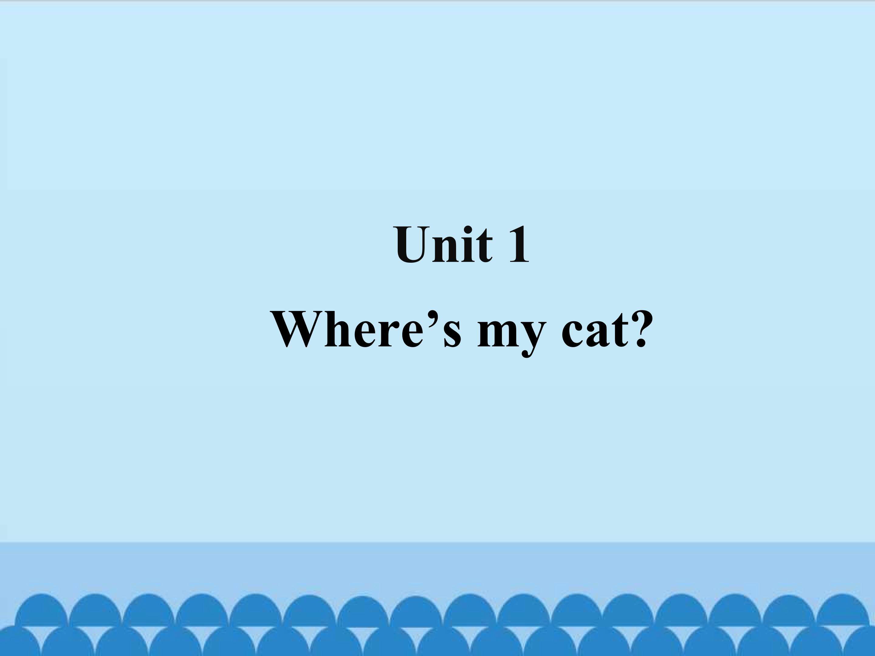 Module A Unit 1 Where‘s my cat
