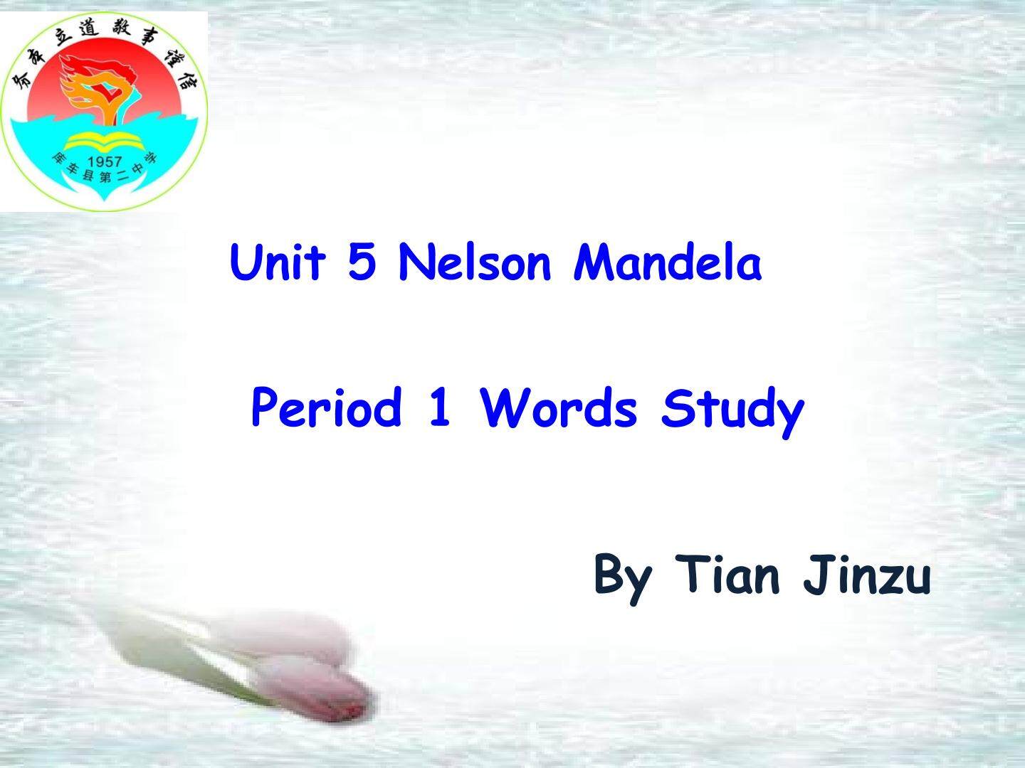 必修一Unit5 Nelson Mandela----Words study