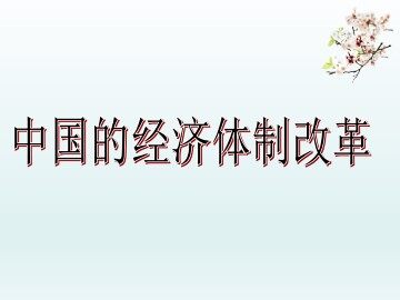 经济体制改革_课件1