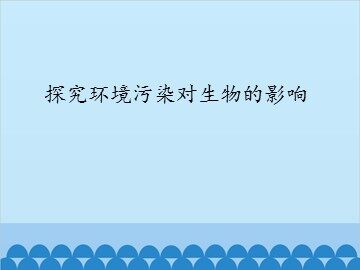 探究环境污染对生物的影响_课件1