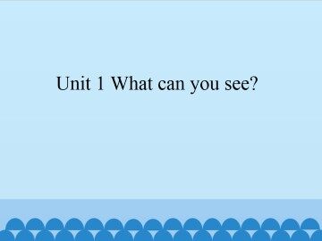 Unit 1 What can you see?_课件1