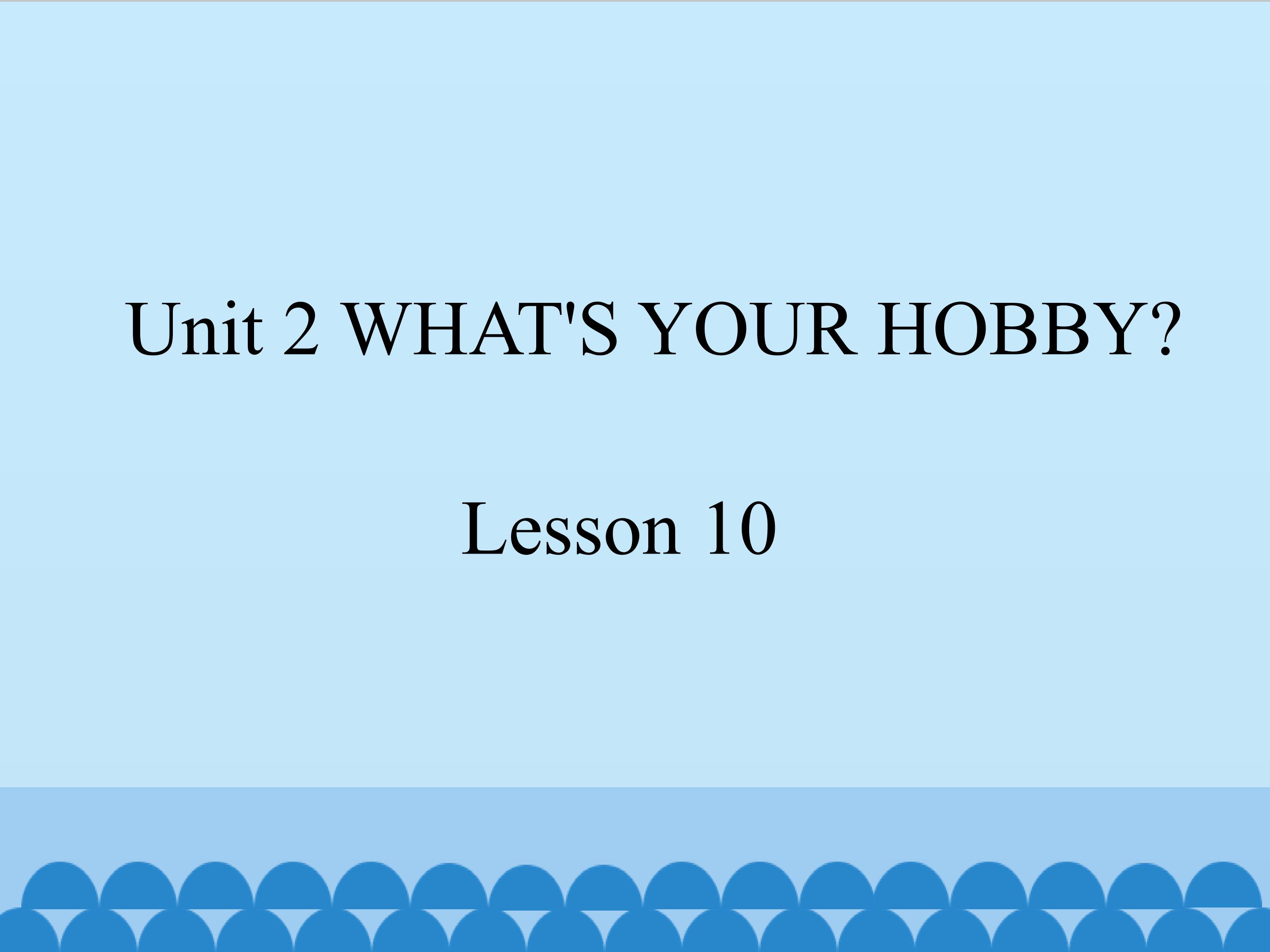 what's your hobby lesson 10_课件1