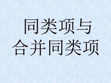 同类项与合并同类项_课件1