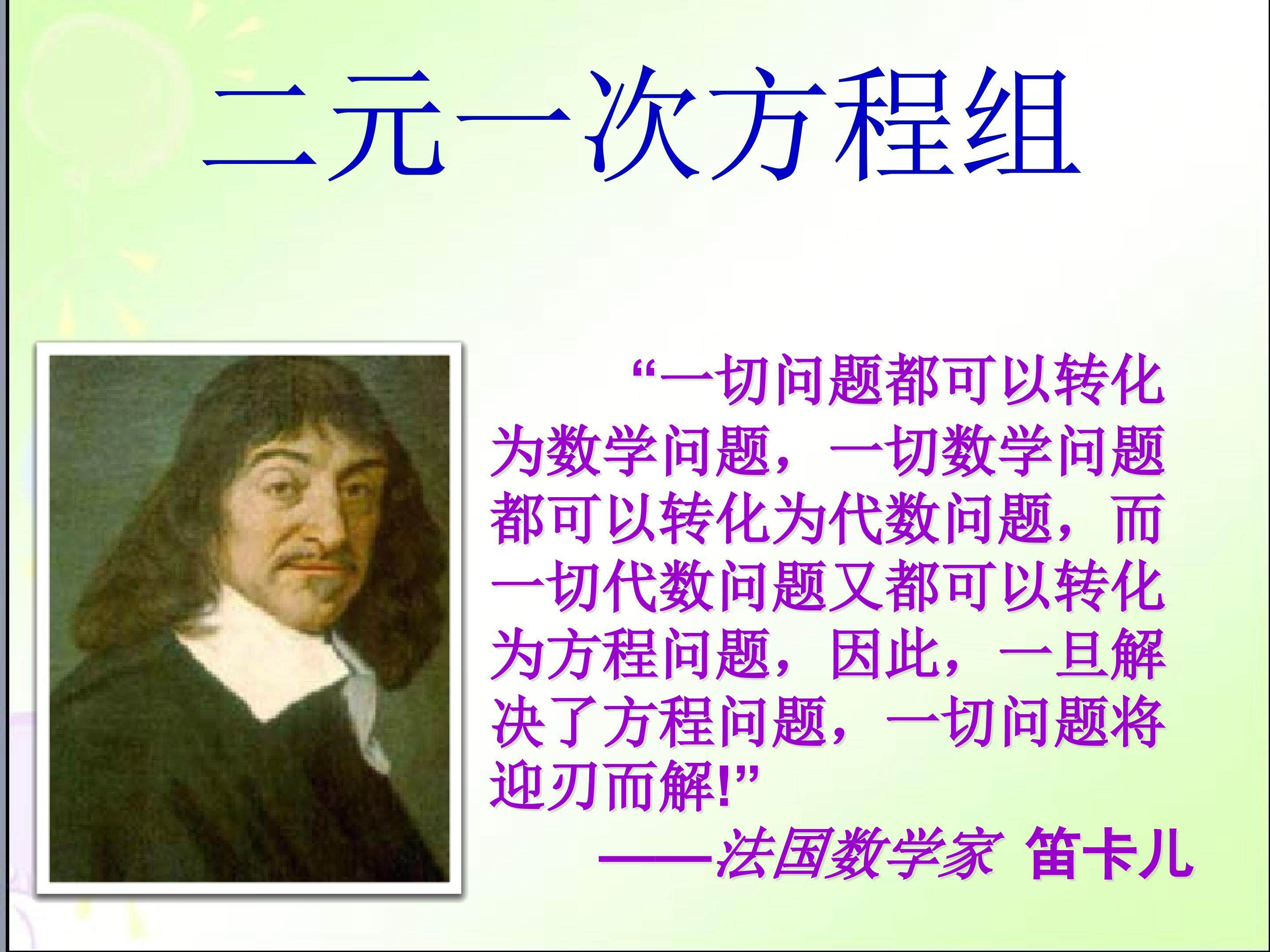 二元一次方程组