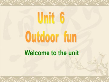 Unit 6 Outdoor fun_课件1