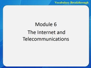 The Internet and Telecommunications_课件15