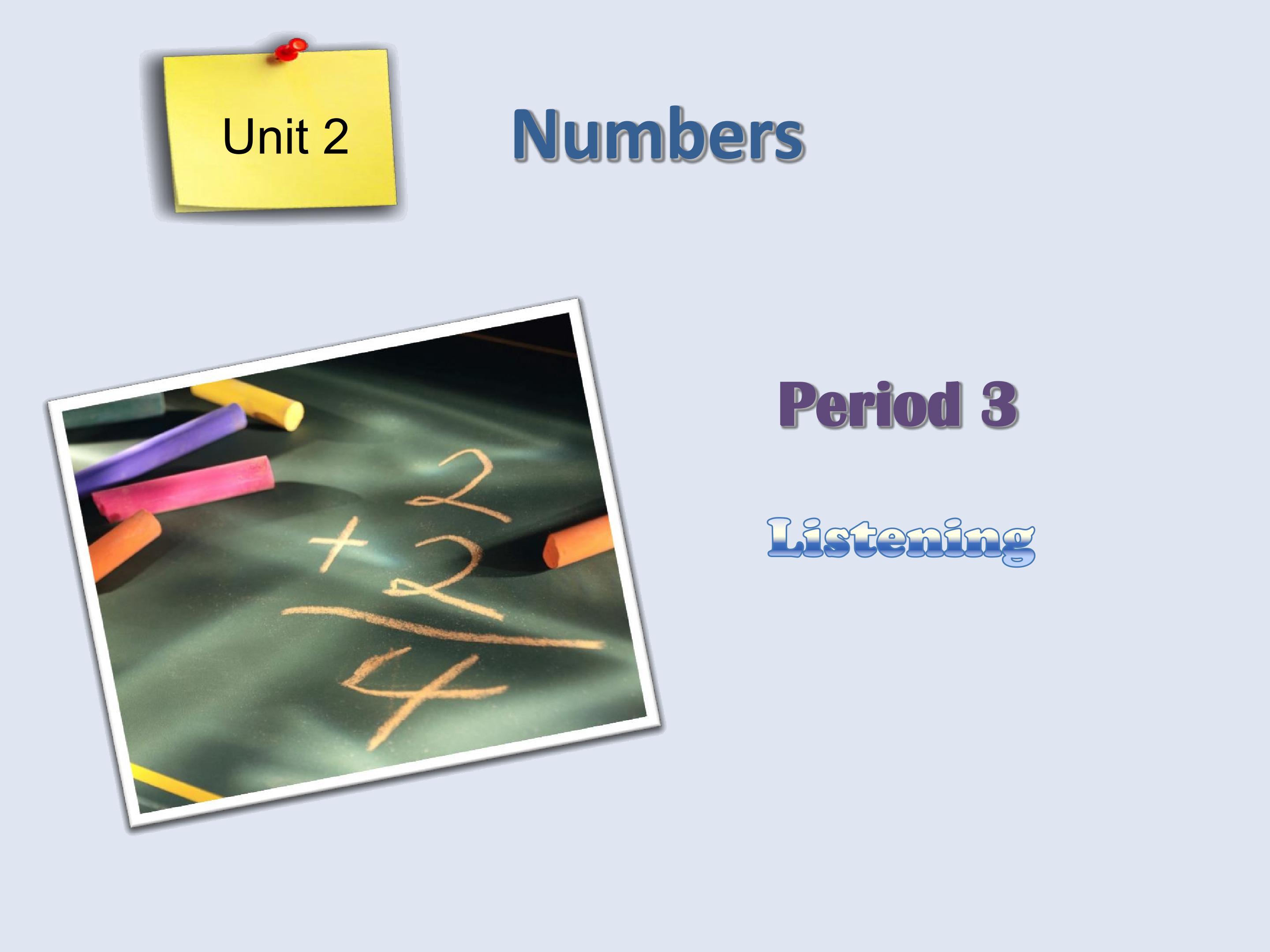 Unit 2 Numbers