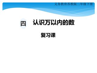 【★★】2年级数学苏教版下册课件第4单元《单元复习》