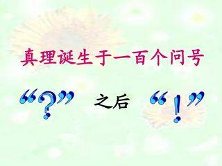 真理诞生于一百个问号之后