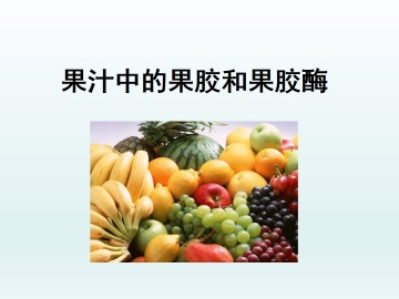 果汁中的果胶和果胶酶_课件1