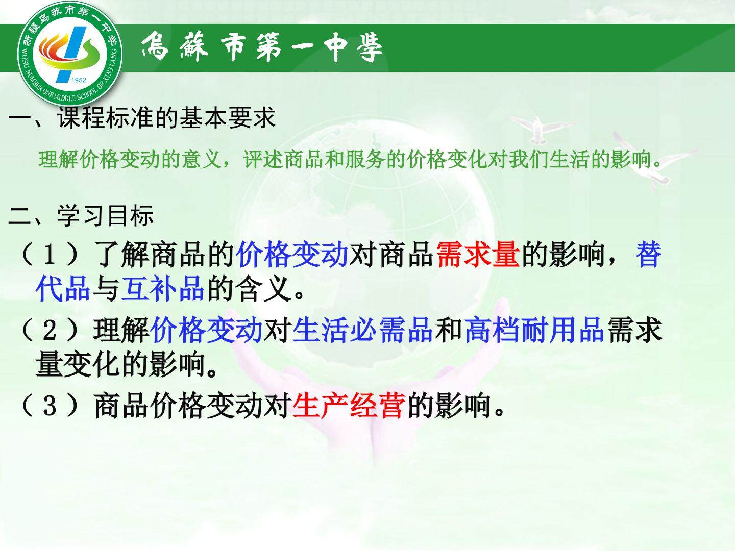 价格变动的影响