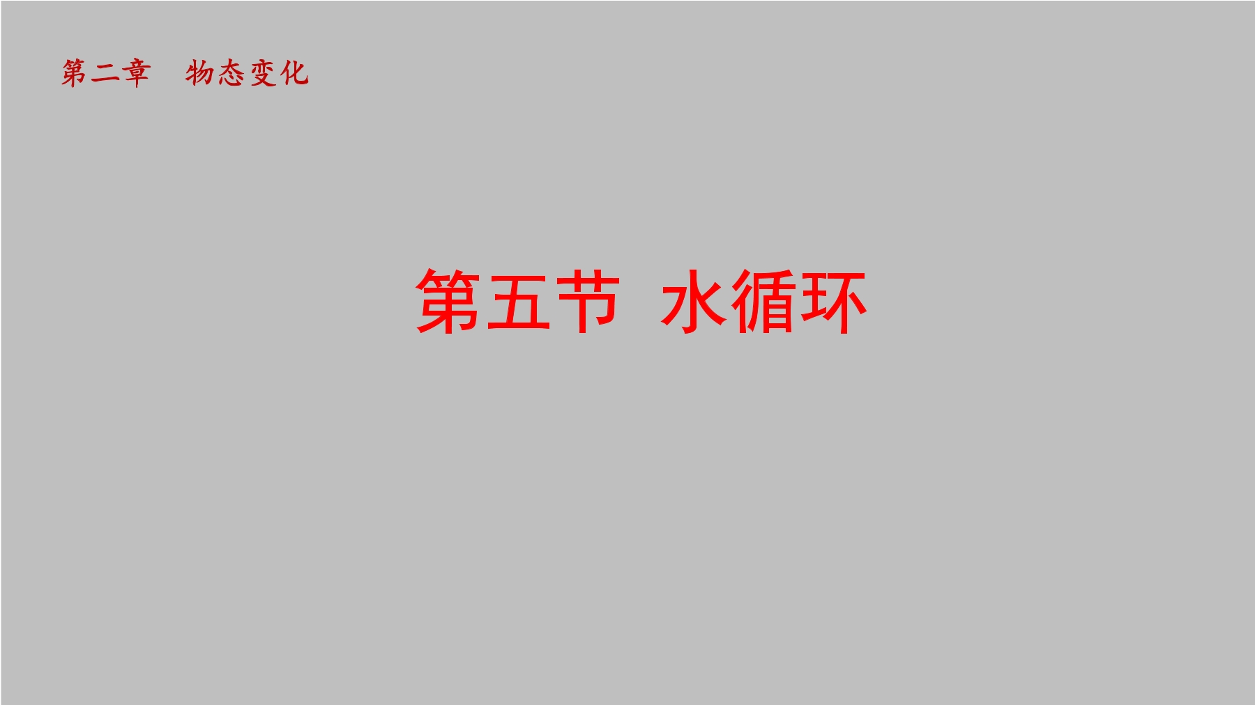 8年级物理苏科版上册课件《2.5 水循环》（共16张PPT）