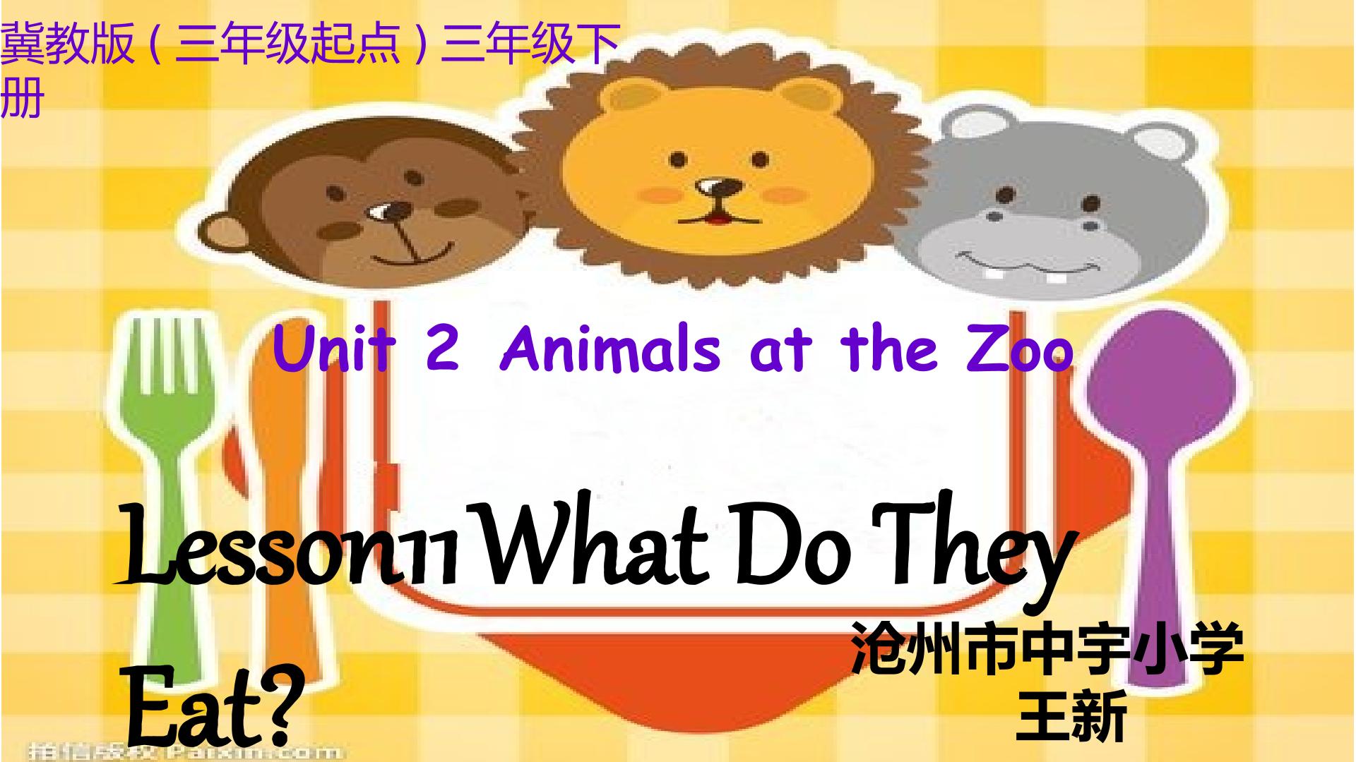 Lesson 11 What Do They Eat?