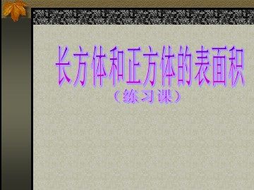 《长方体和正方体的表面积》课件3