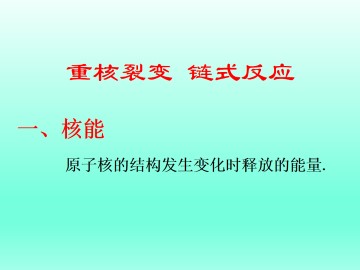 重核裂变 链式反应_课件1