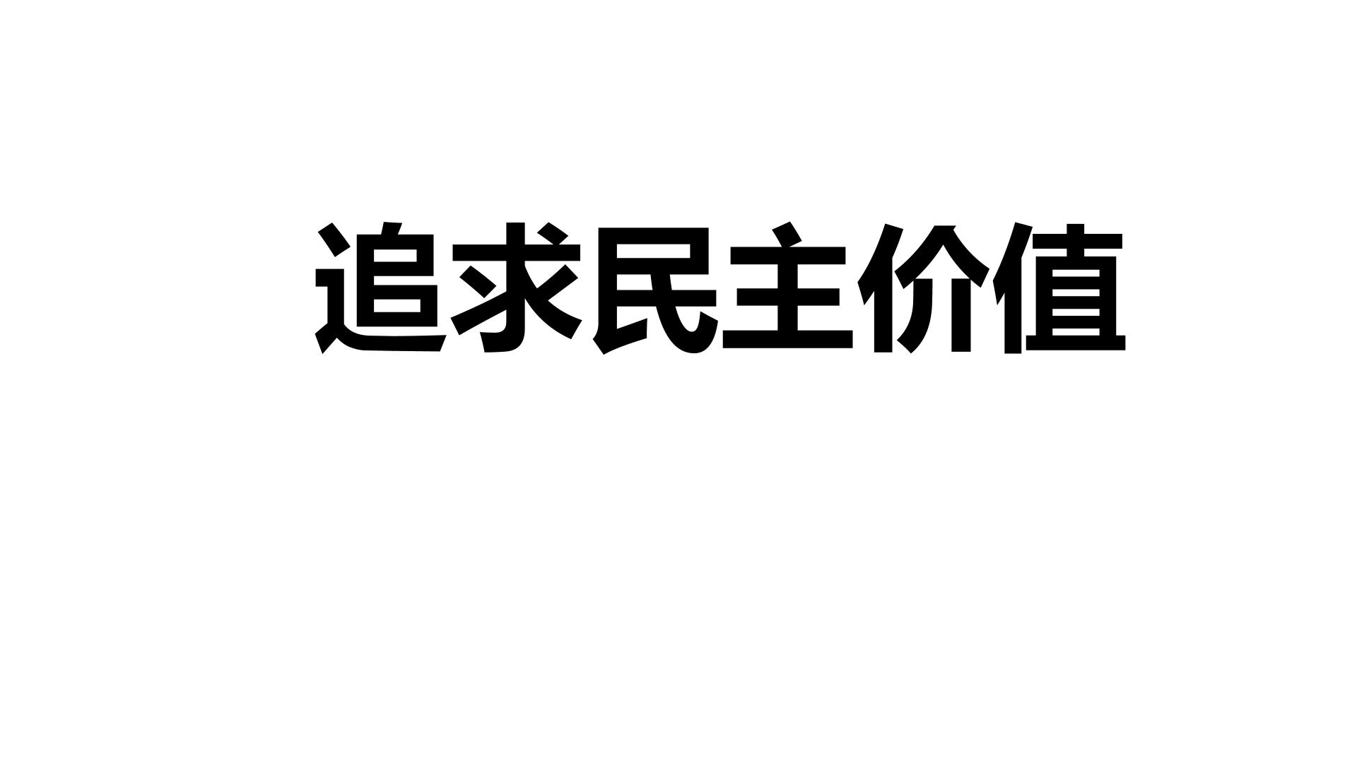 追求民主价值