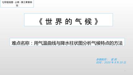 用气温曲线与降水柱状图分析气候特点的方法