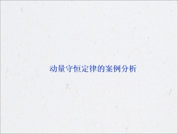 动量守恒定律的案例分析_课件1