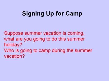 Signing Up for Camp_课件1