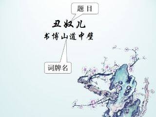 丑奴儿  书博山道中壁_课件1