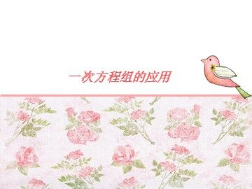 一次方程组的应用_课件1