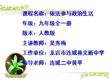 依法参与政治生活课件