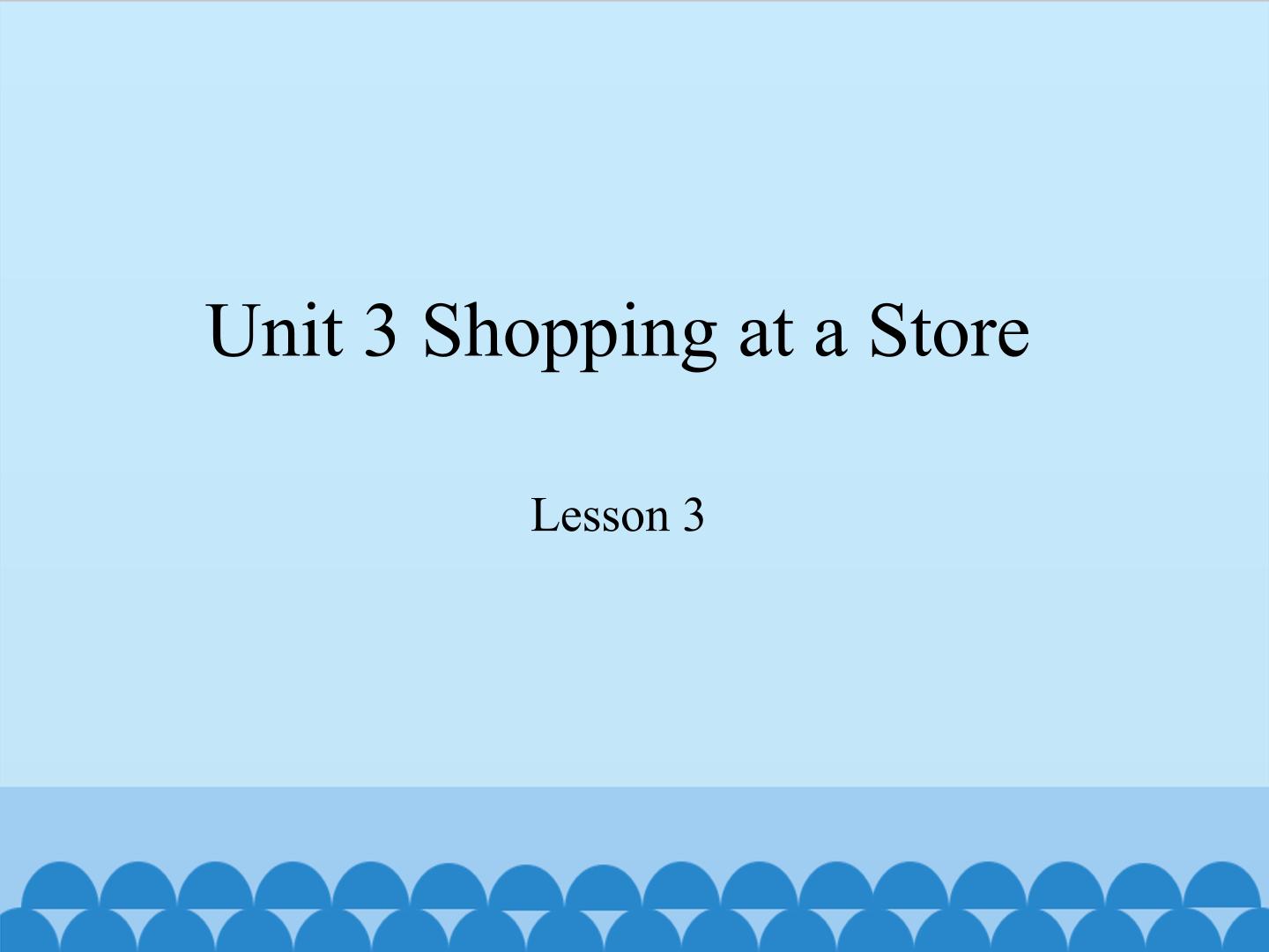 unit 3 shopping at a store lesson 3