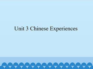 Unit 3 Chinese Experiences_课件1
