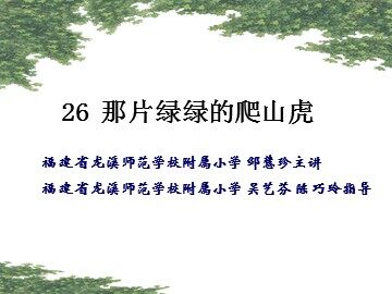 《那片绿绿的爬山虎》课件