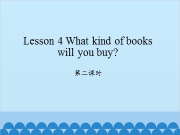 Lesson 4 What kind of books will you buy 第二课时_课件1