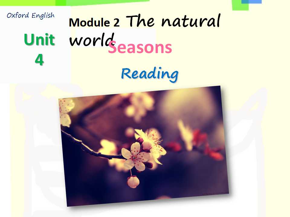 Unit 4 Seasons Reading