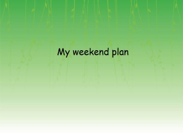 My weekend plan_课件2