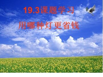 19.3 课题学习     选择方案
