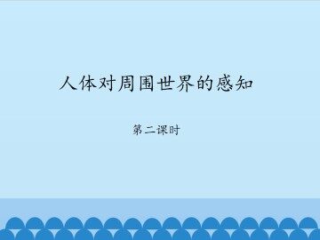 人体对周围世界的感知-第二课时_课件1
